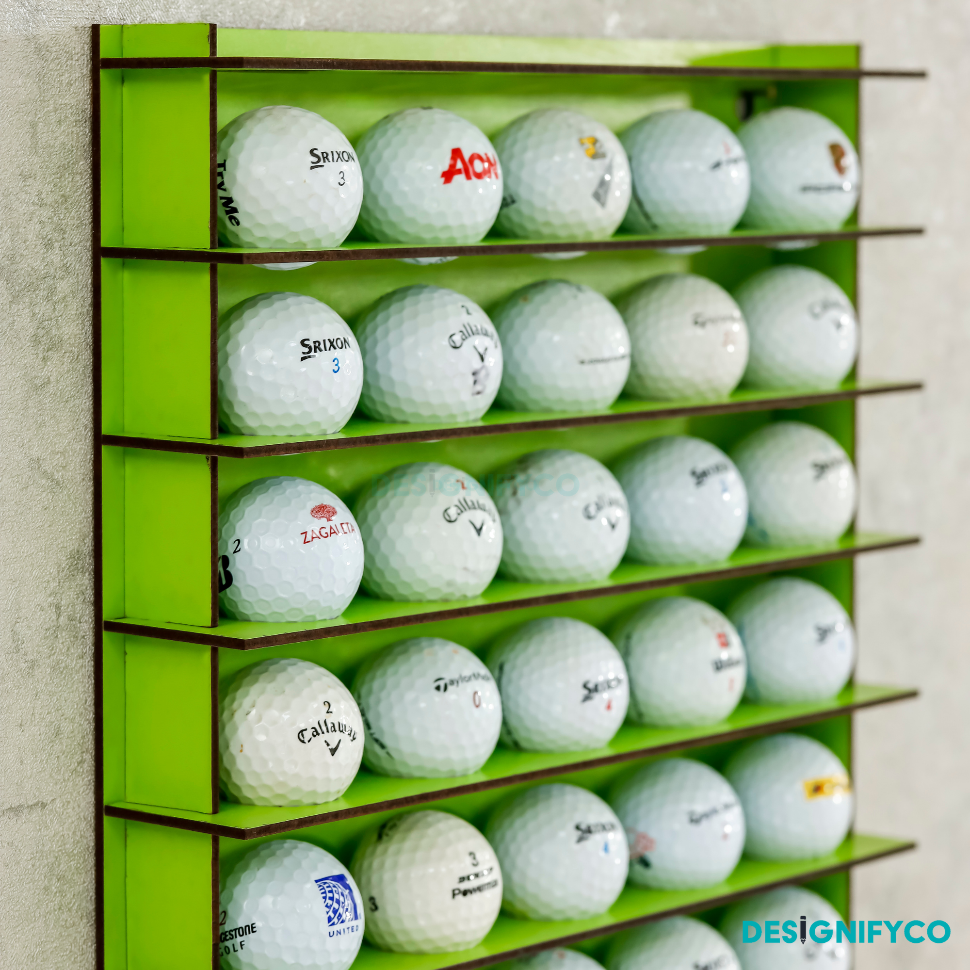 GREEN Golf Ball Display For 50 Golf Ball