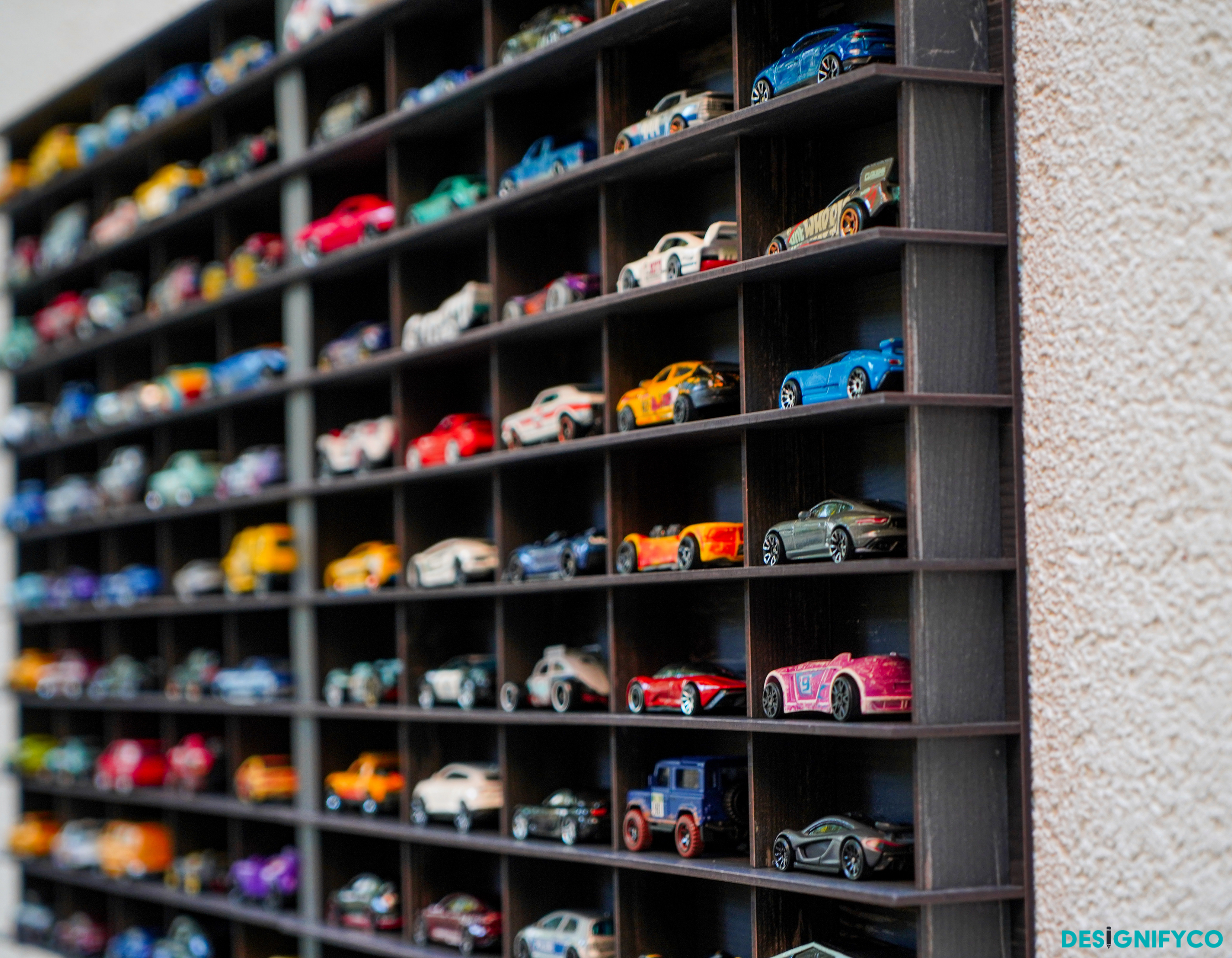 OLD BLACK Toy Car Display Case