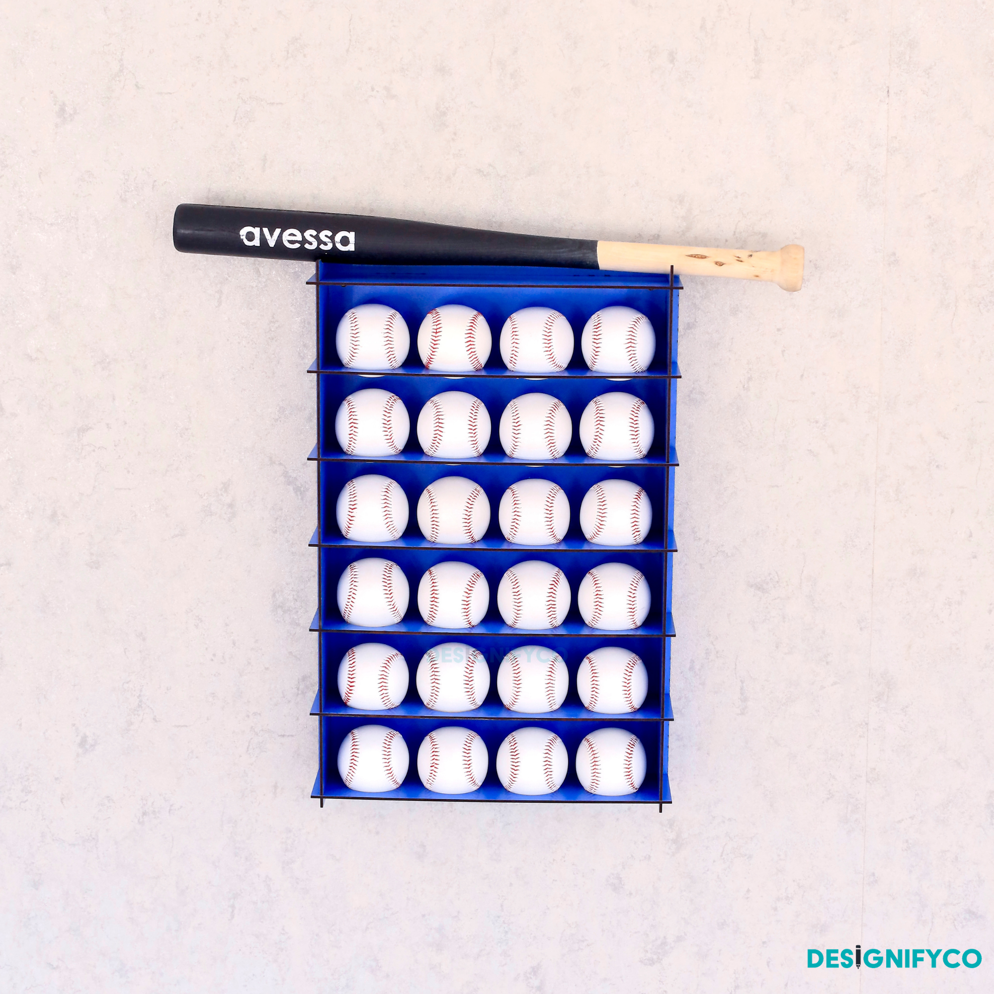 BLUE Baseball Display Case