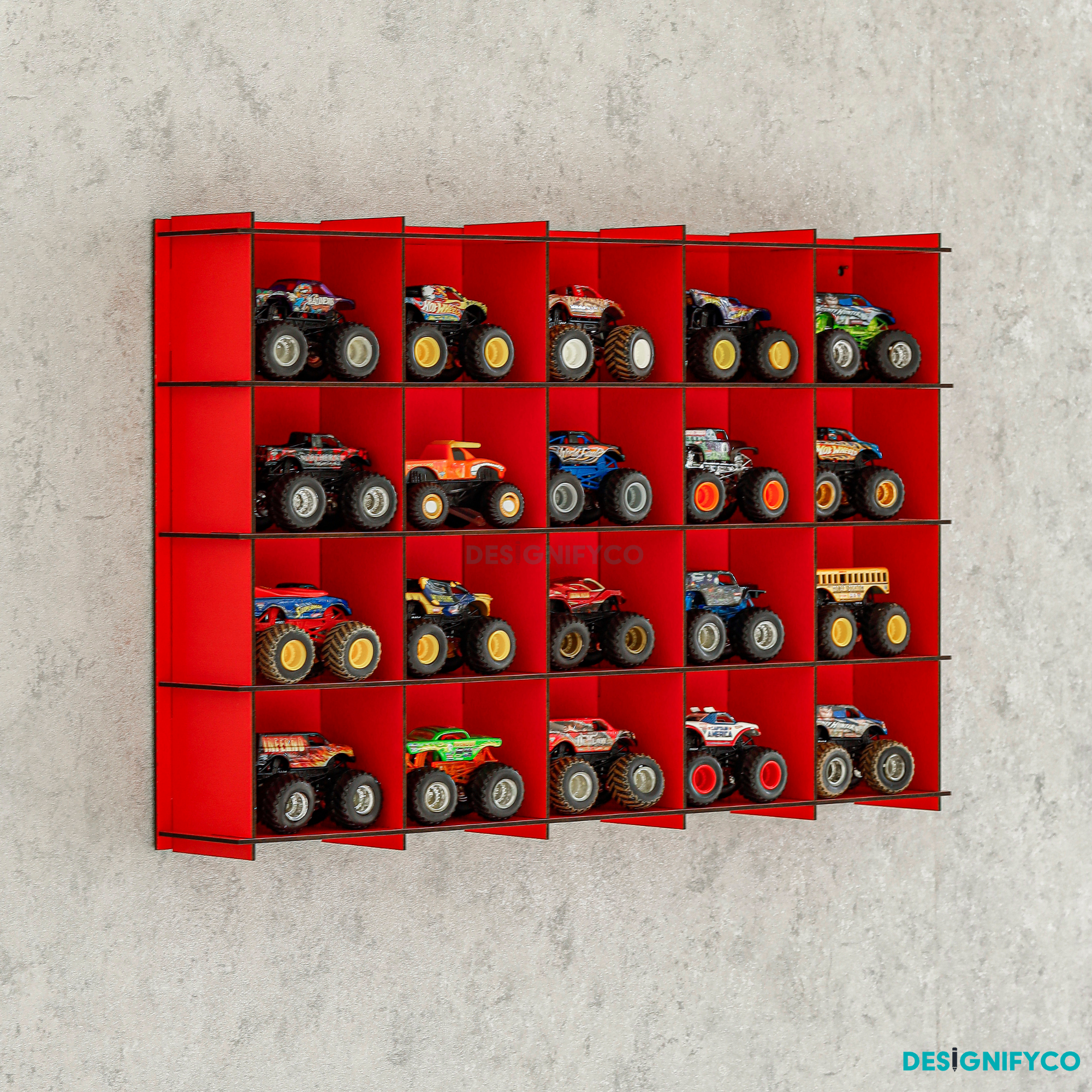 RED Monster Car Display Case