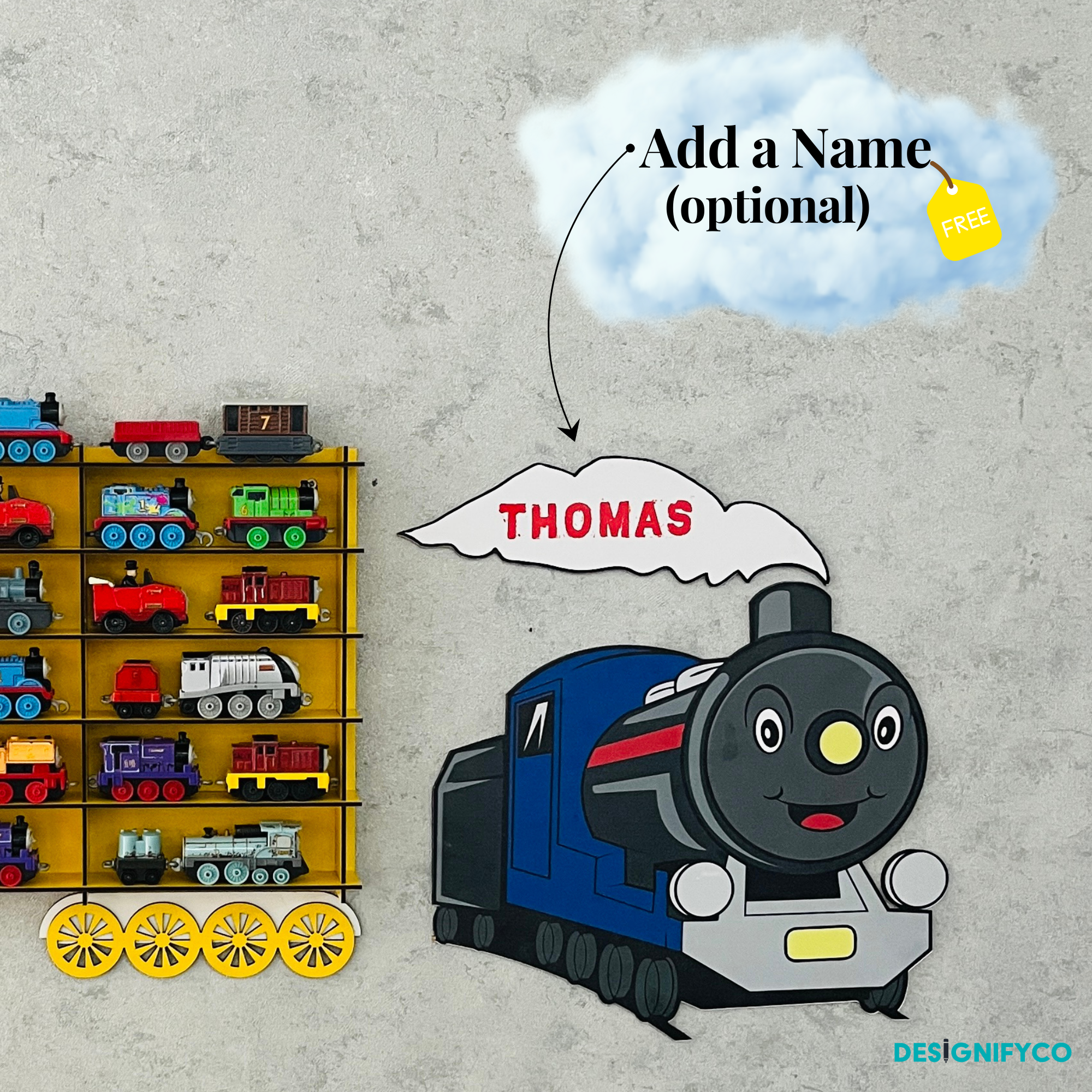 Yellow Toy Train Displays