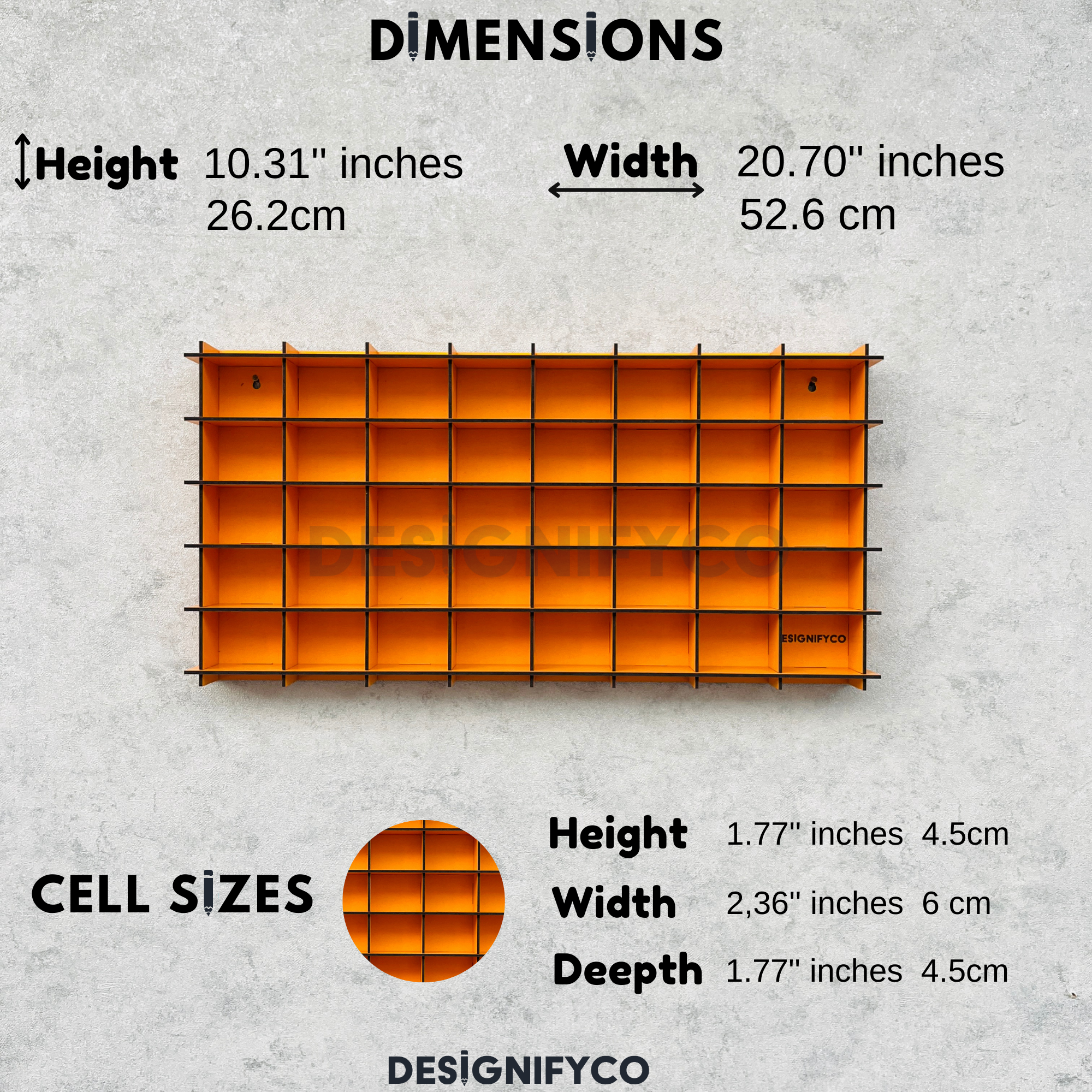 ORANGE NHL Mini Helmet 40 Display Case
