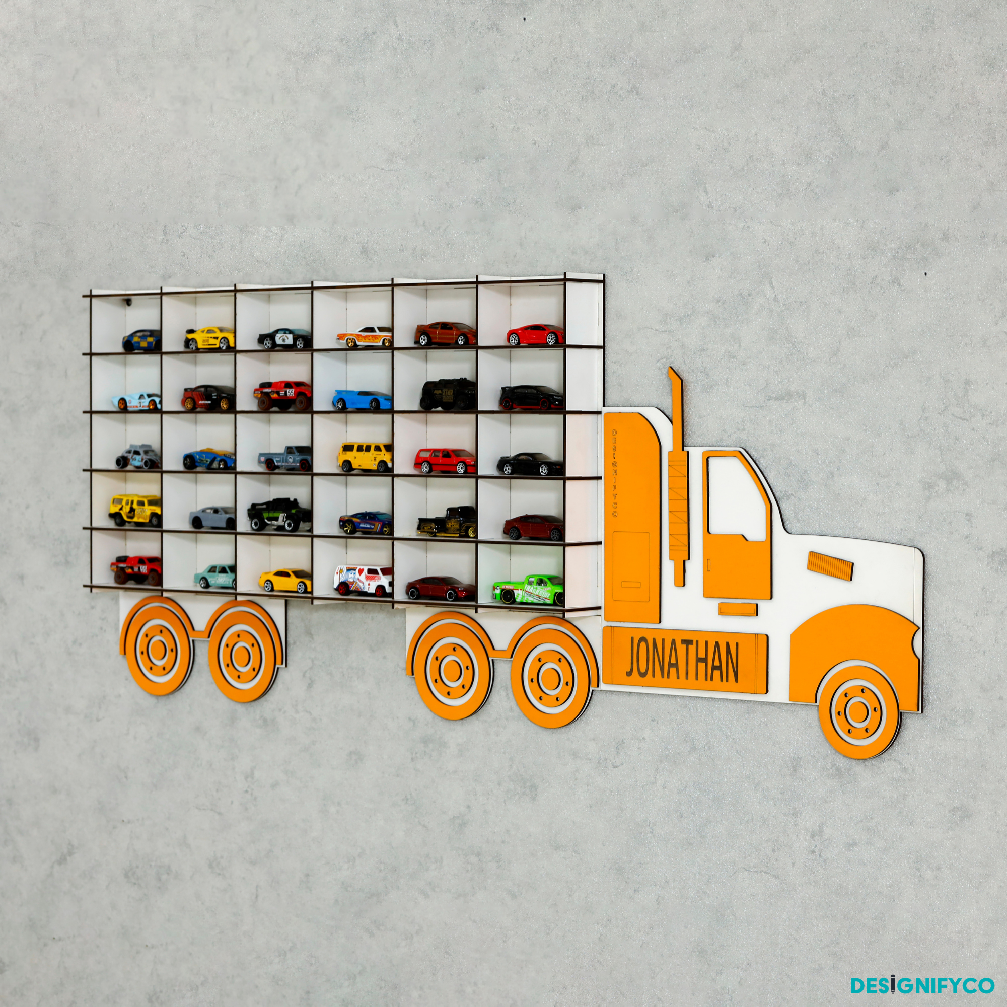 Orange Truck Toy Car Displays