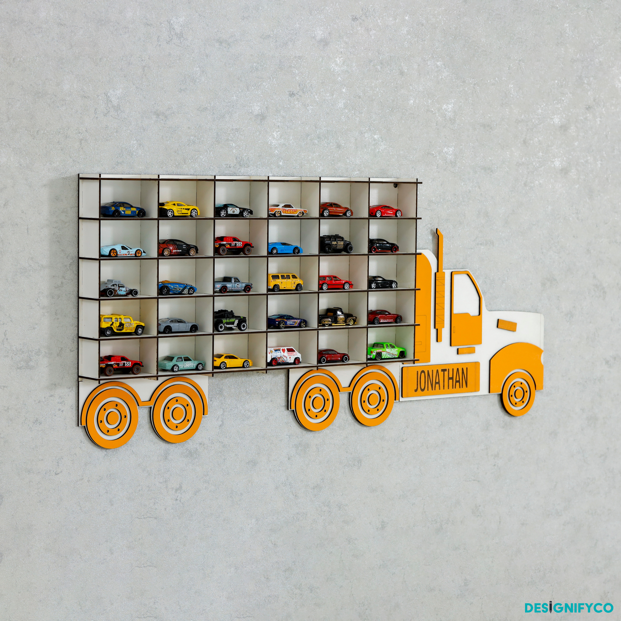 Orange Truck Toy Car Displays