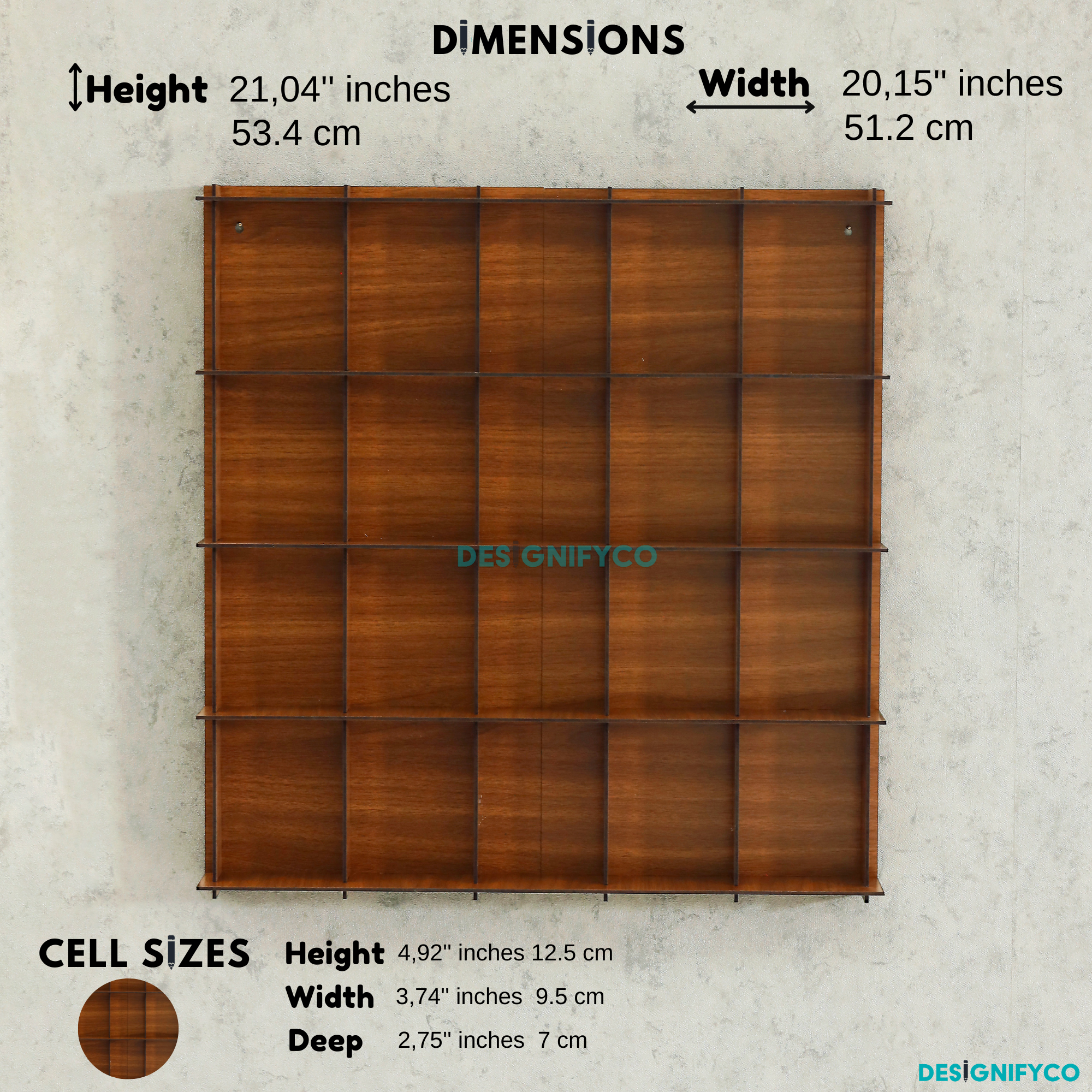 WALNUT Funko Pop Display Case