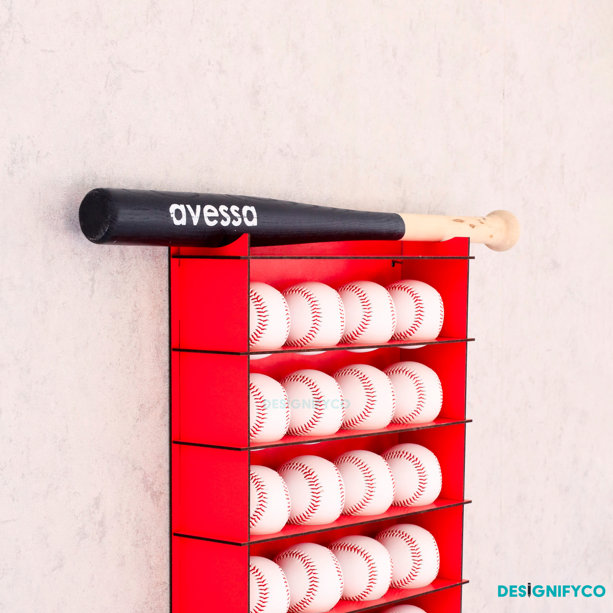 RED Baseball Display Case