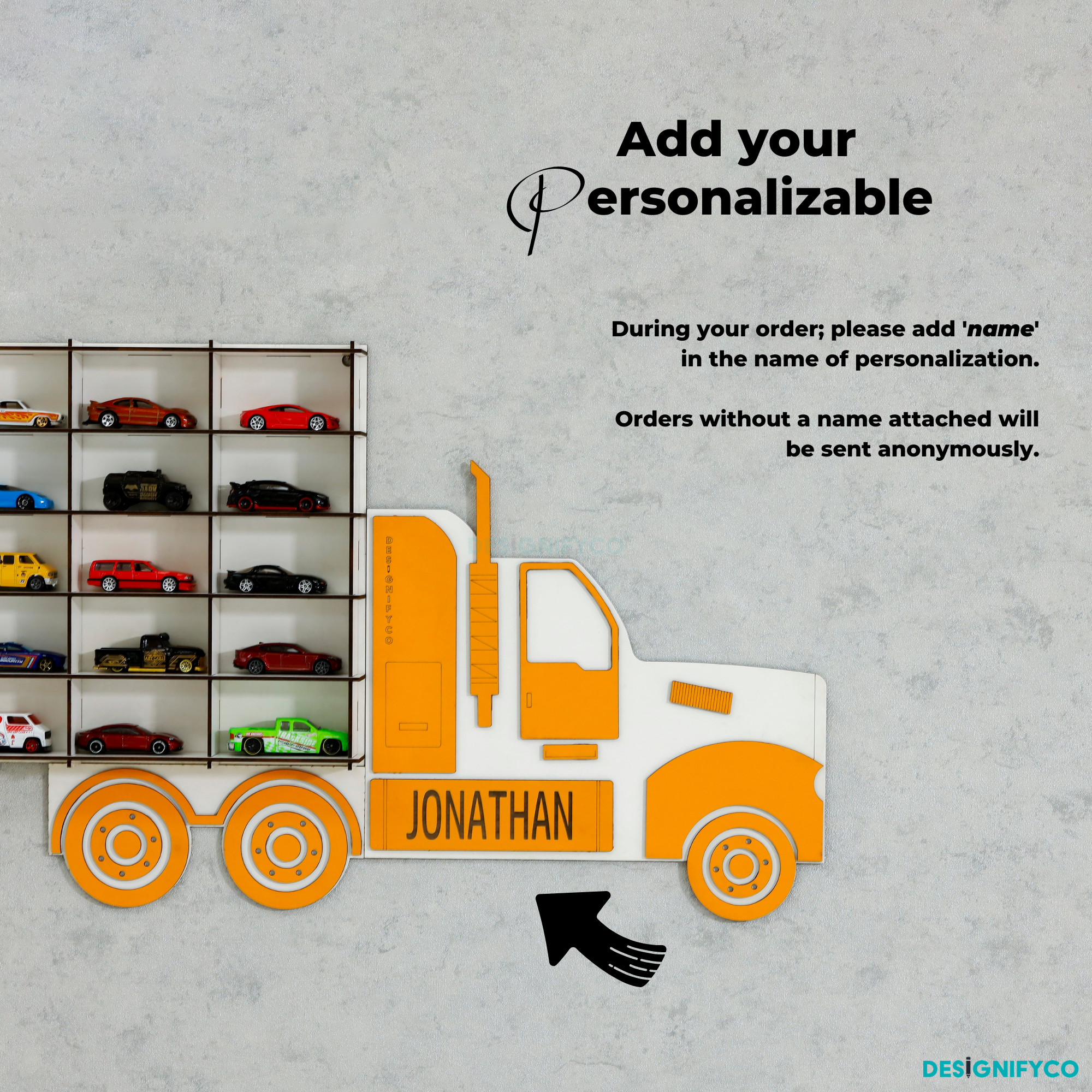 Orange Truck Toy Car Displays