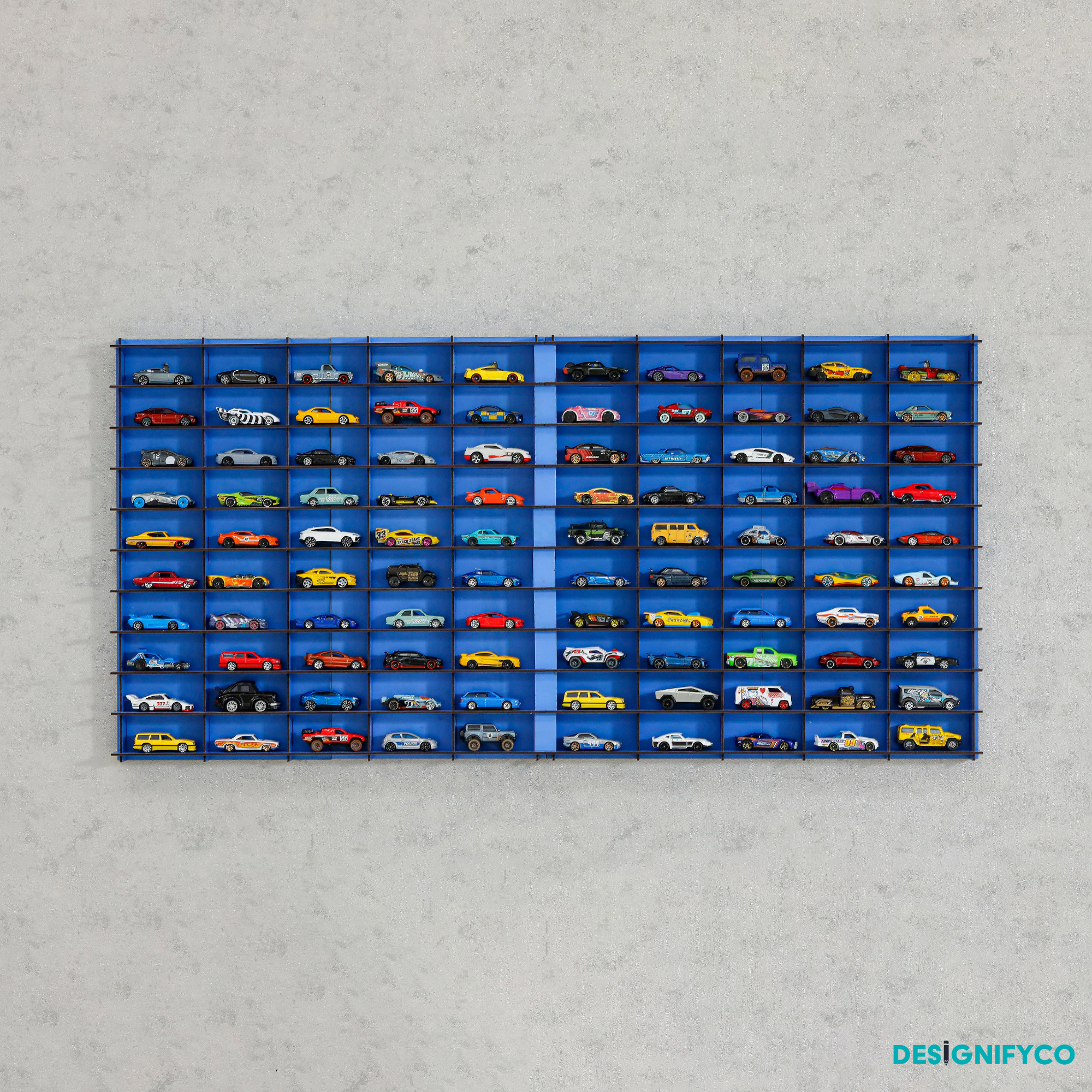BLUE Toy Car Display Case