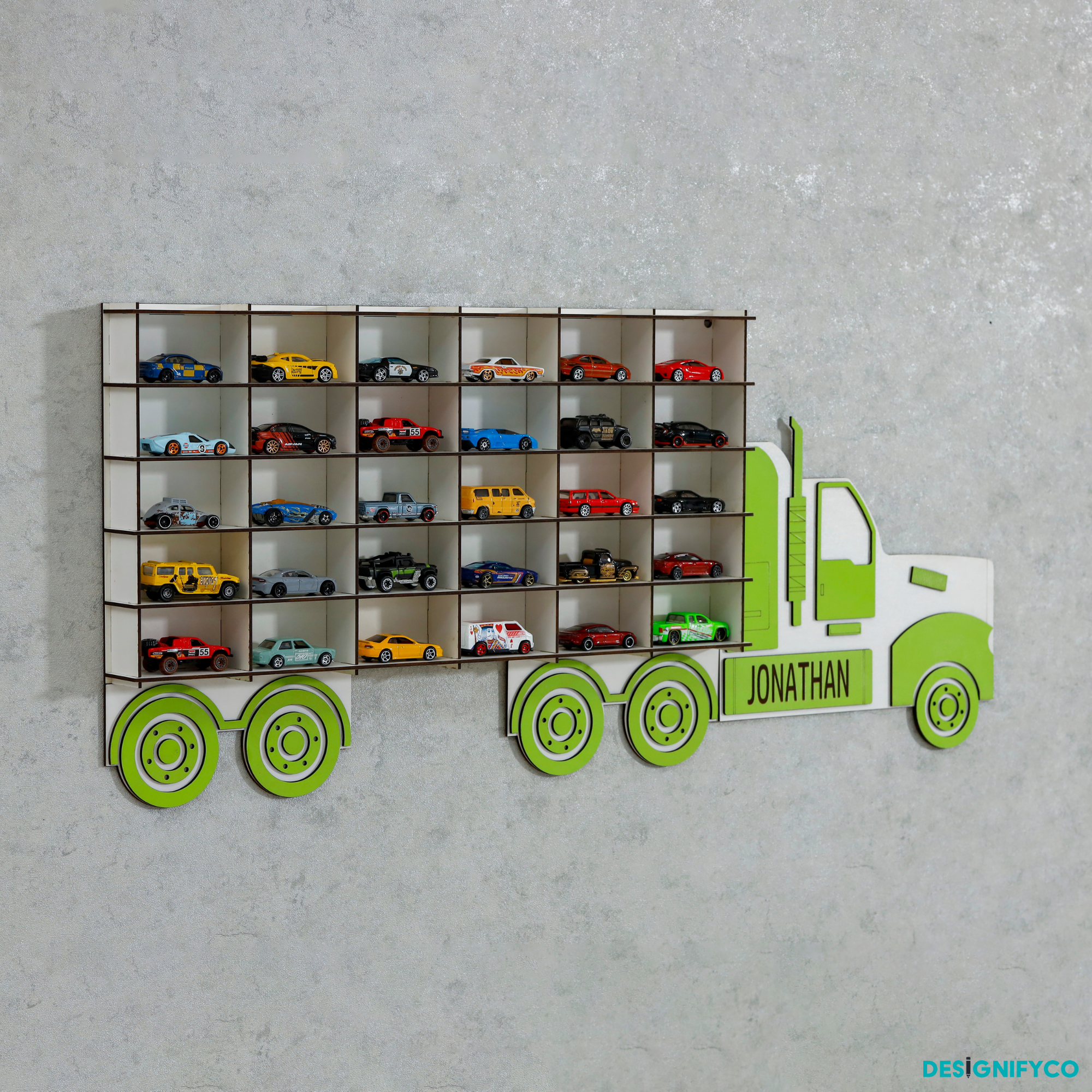 Green Truck Toy Car Displays