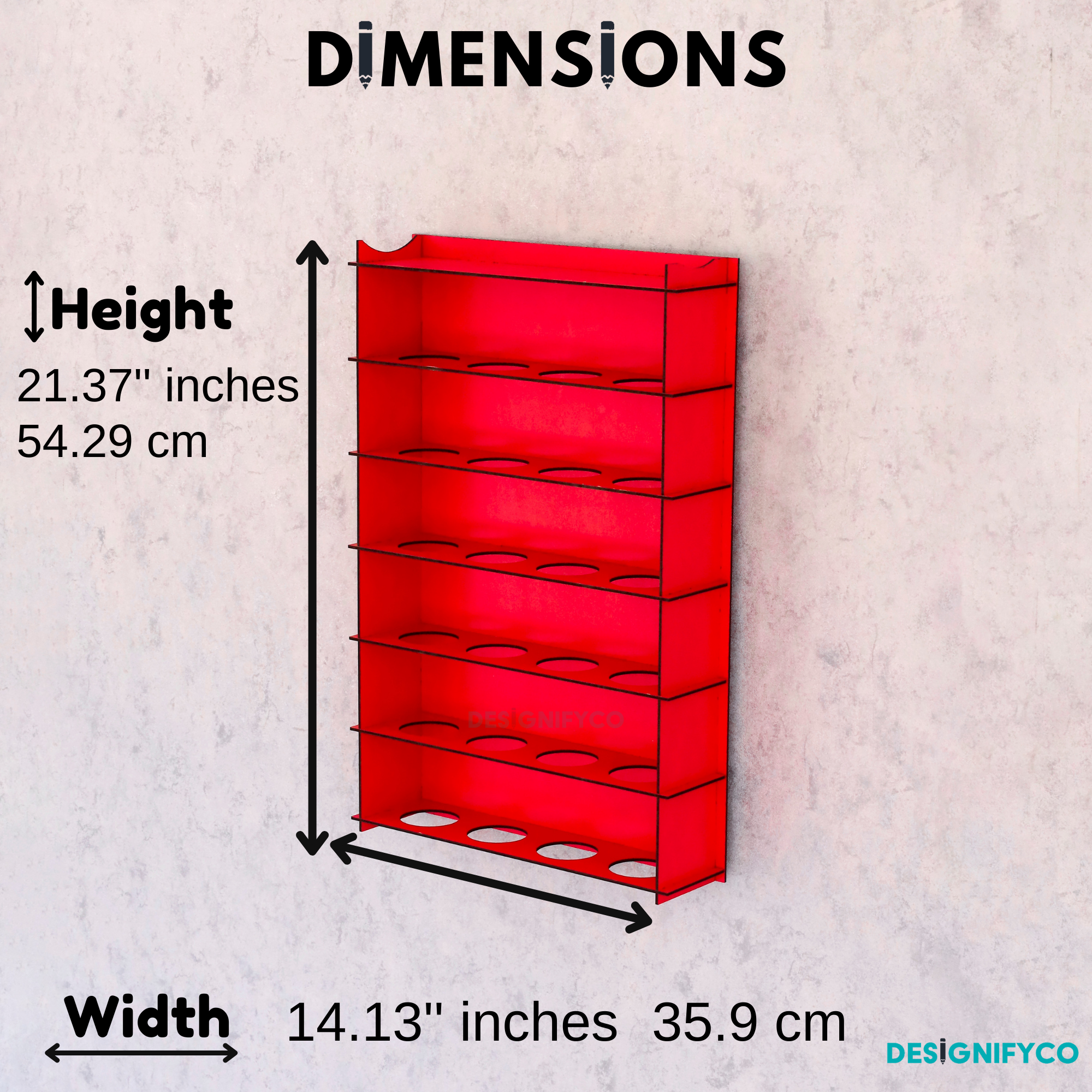 RED Baseball Display Case