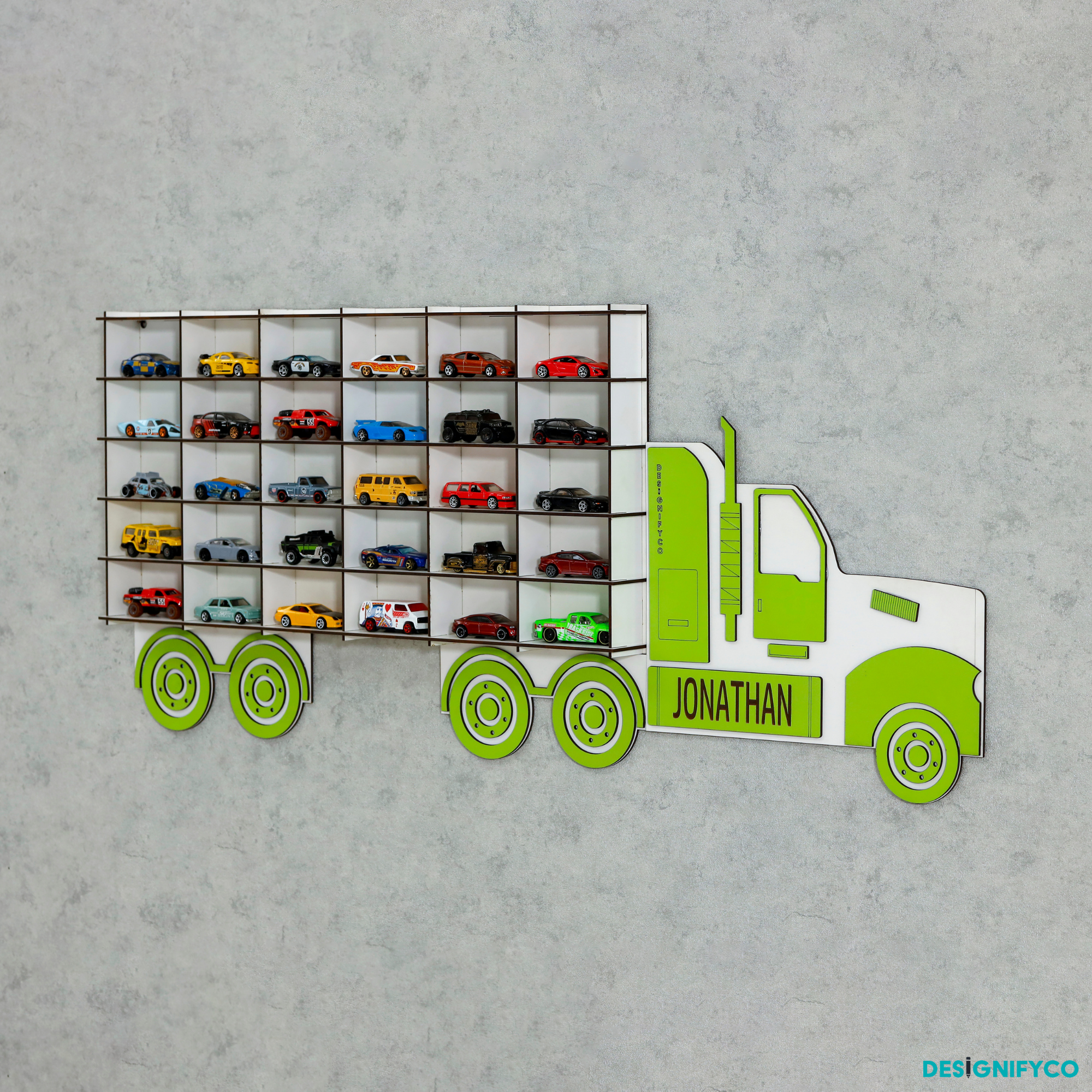 Green Truck Toy Car Displays