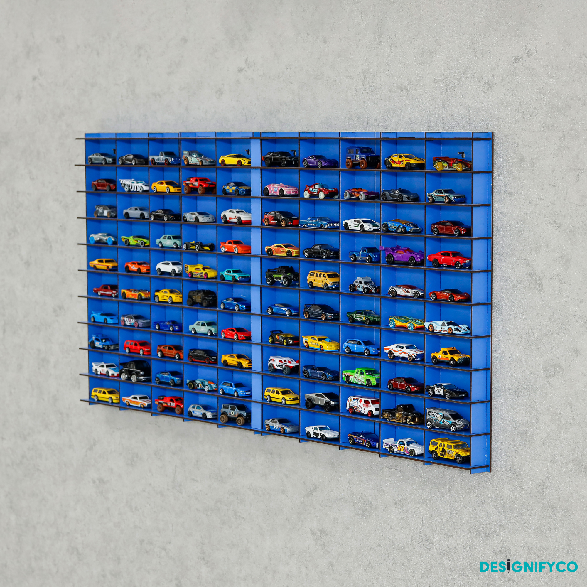 BLUE Toy Car Display Case