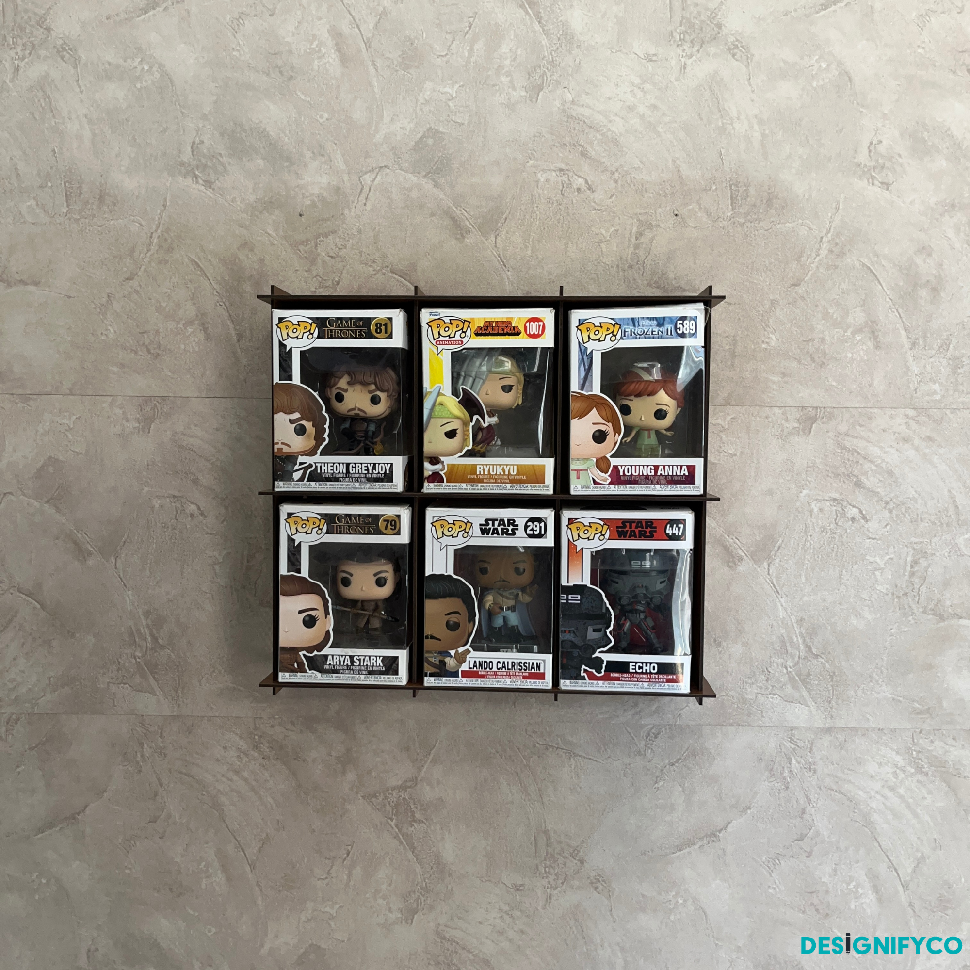 WALNUT Funko Pop Box Display Case