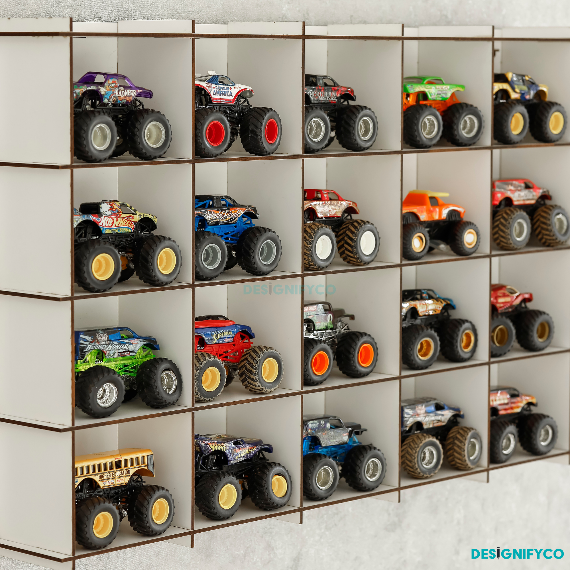 White Monster Car Display Case