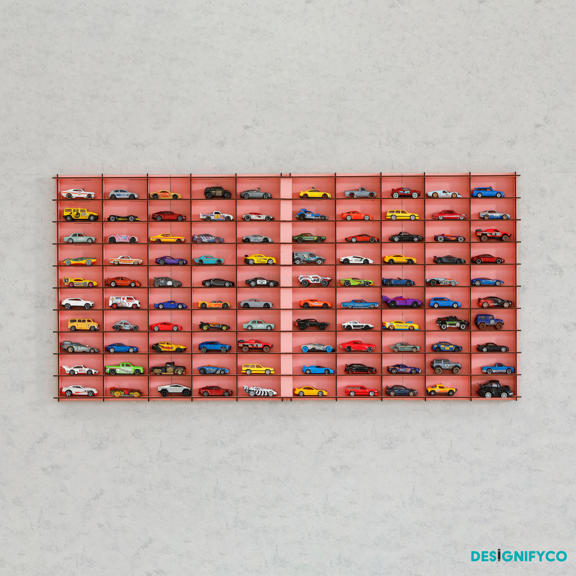 PINK Toy Car Display Case