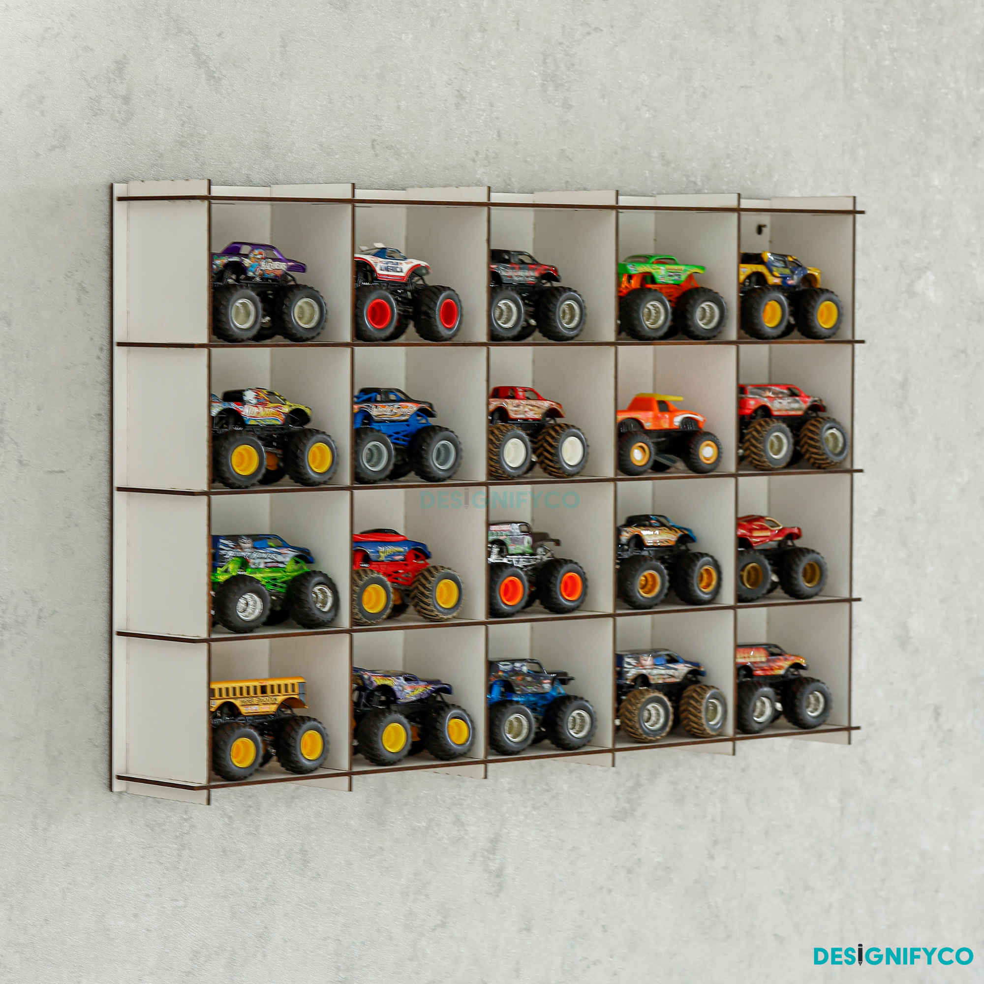 White Monster Car Display Case