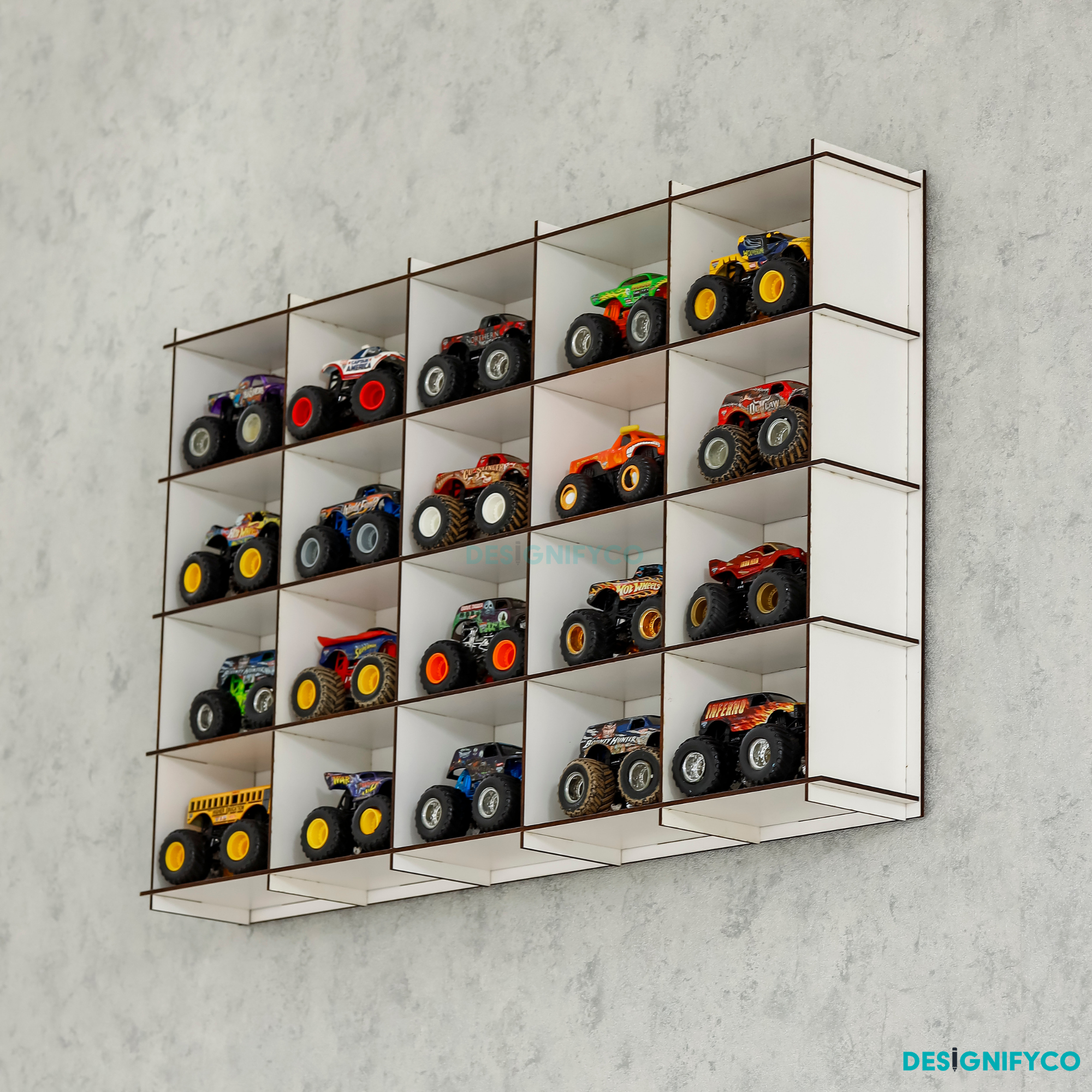 White Monster Car Display Case