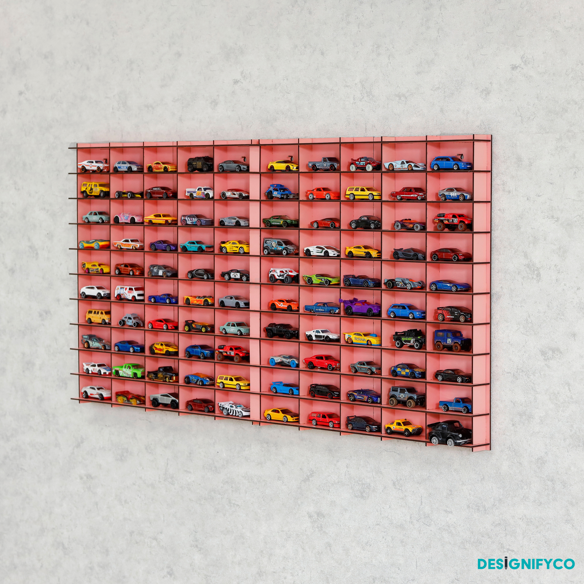PINK Toy Car Display Case