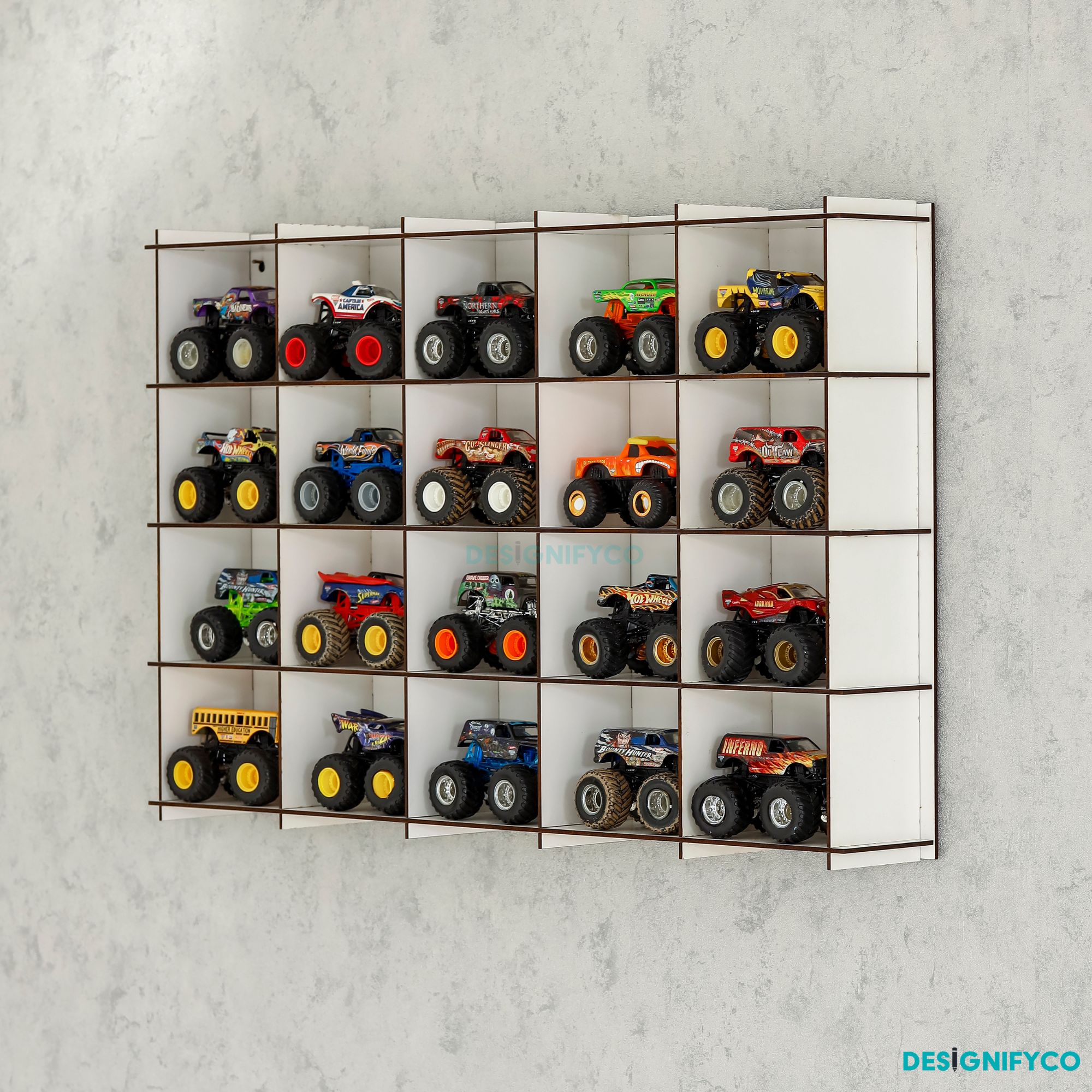 White Monster Car Display Case