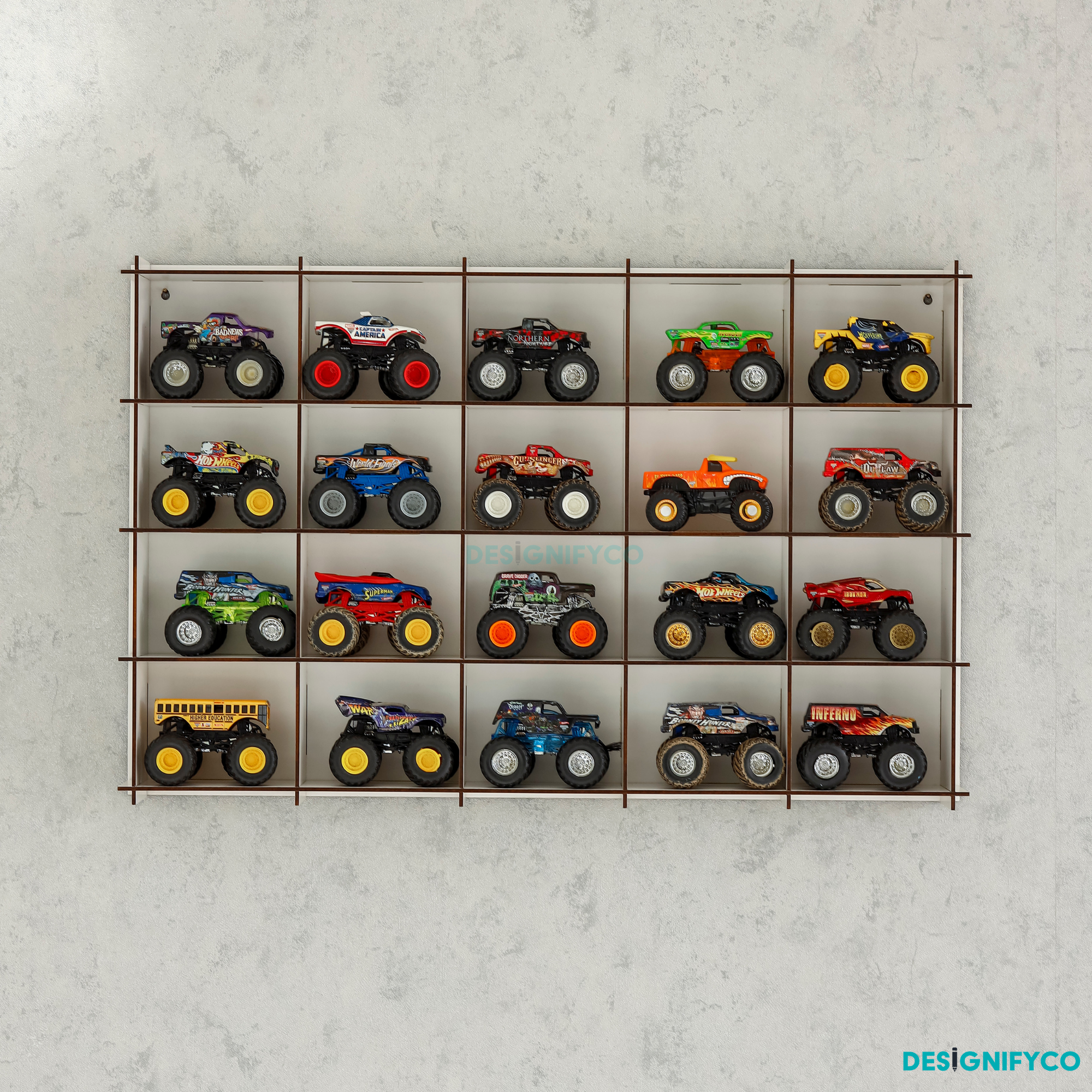 White Monster Car Display Case