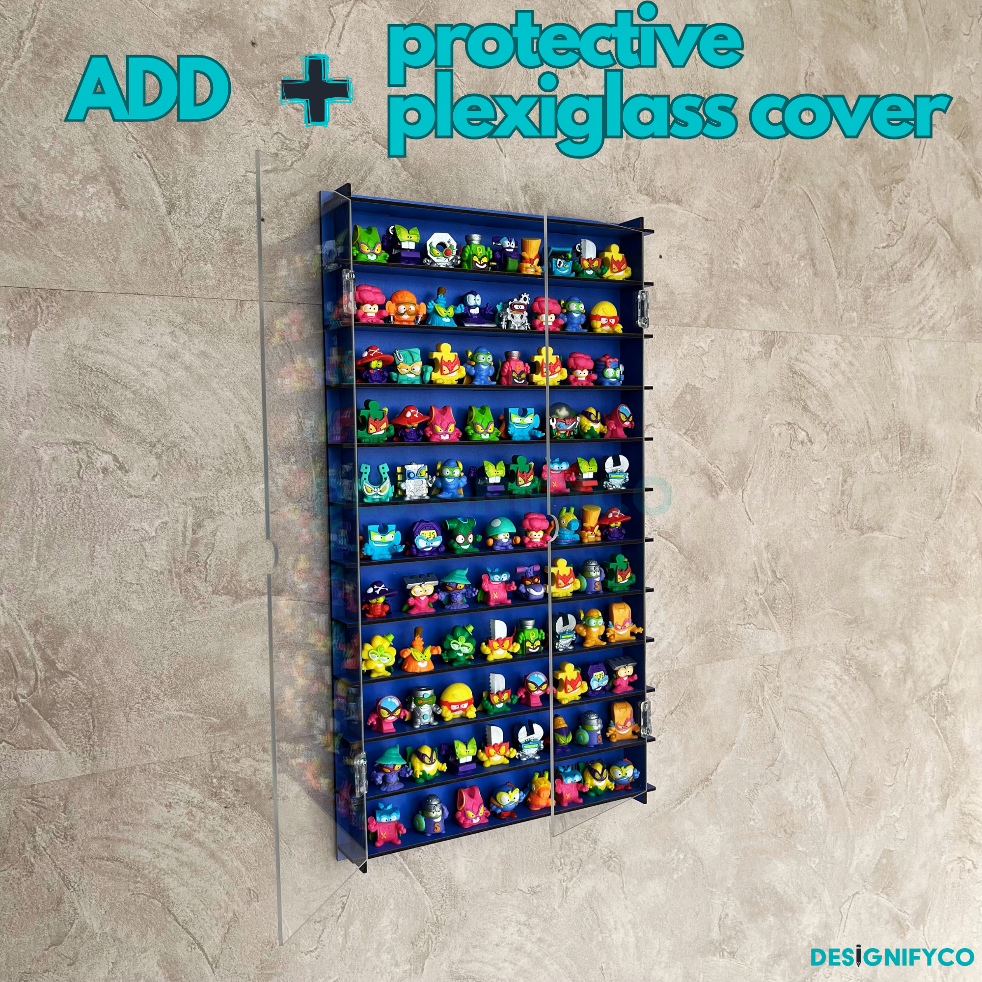 BLUE SuperThings Display Case