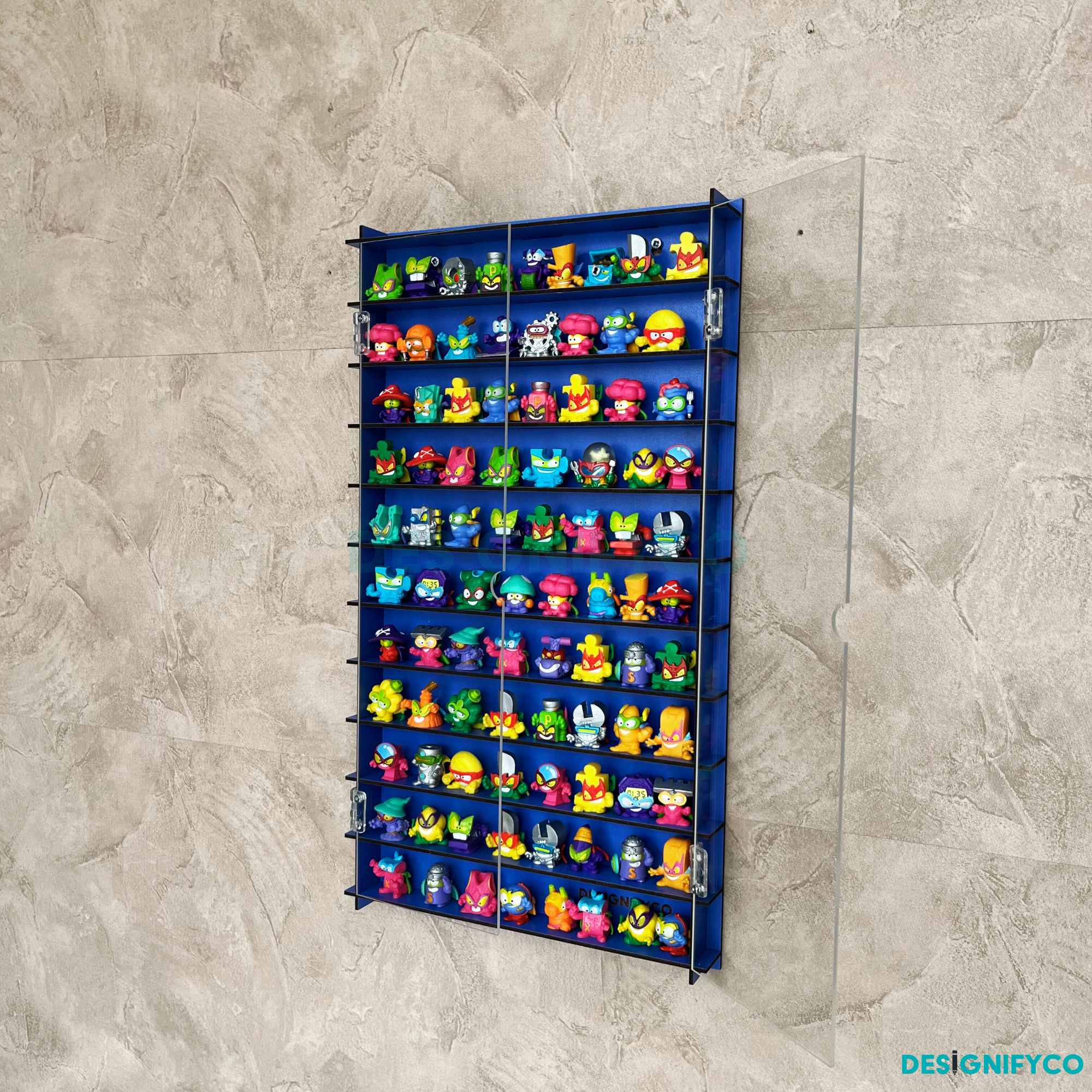 BLUE SuperThings Display Case