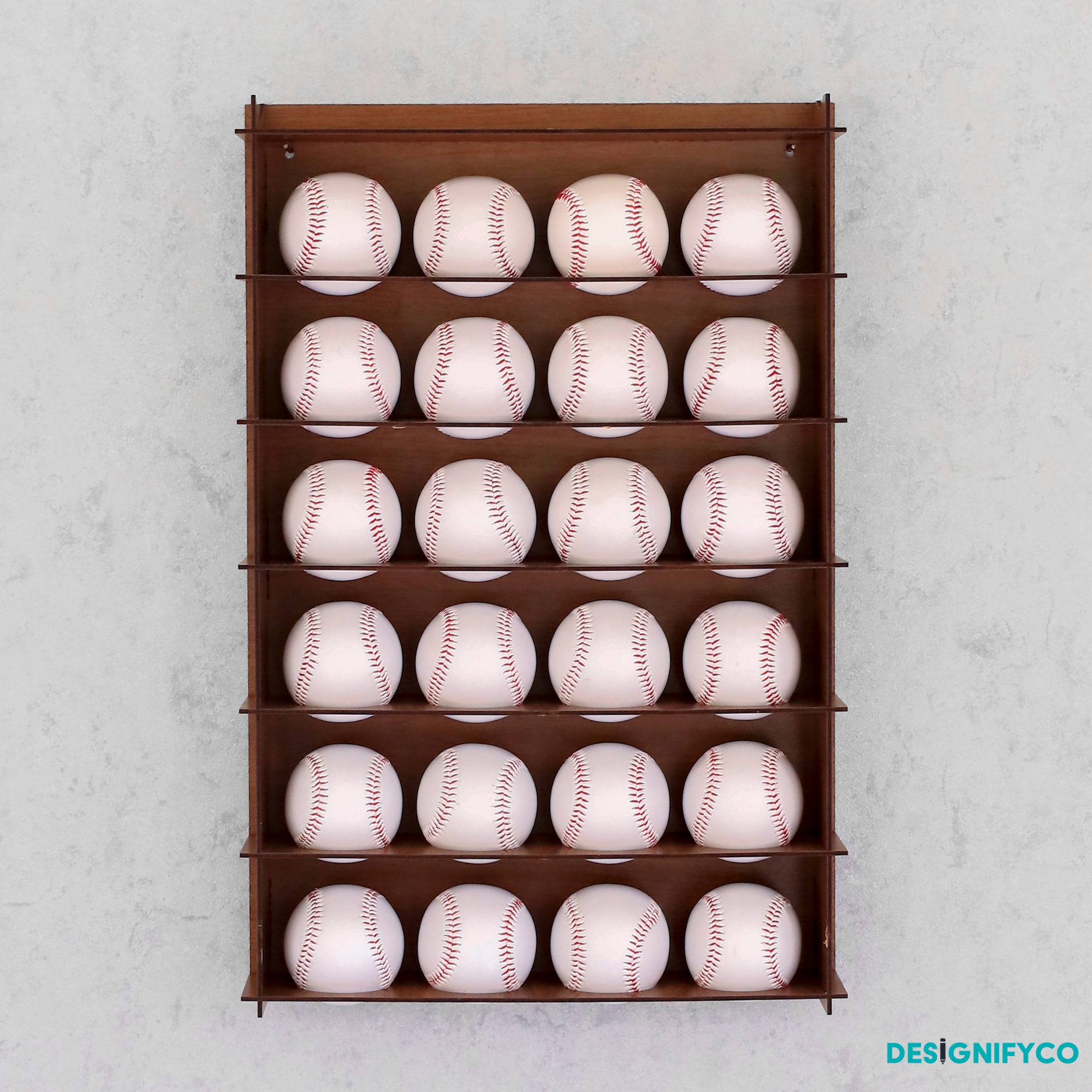 WALNUT Baseball Display Case