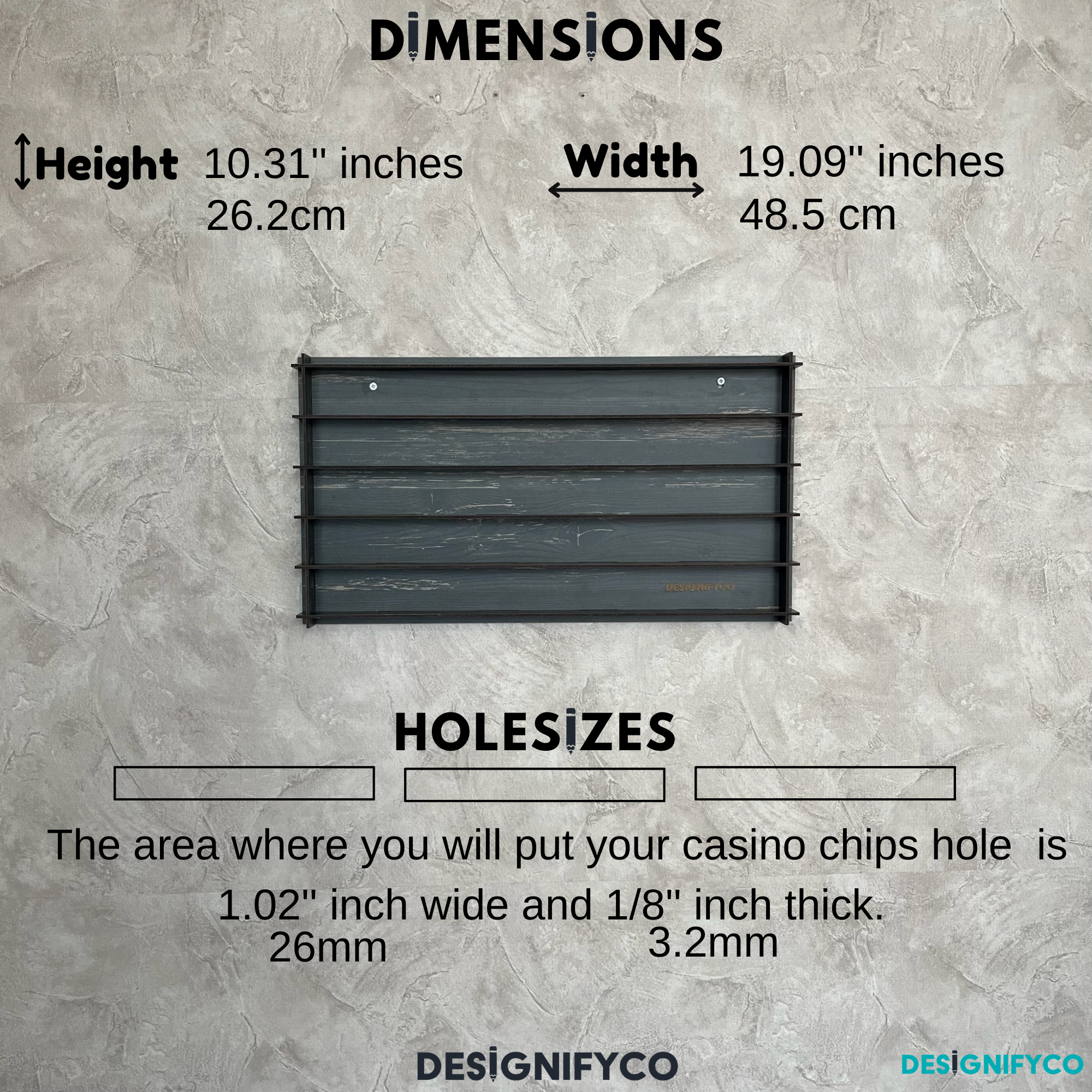 OLD BLACK Casino Chip 45 Display Case