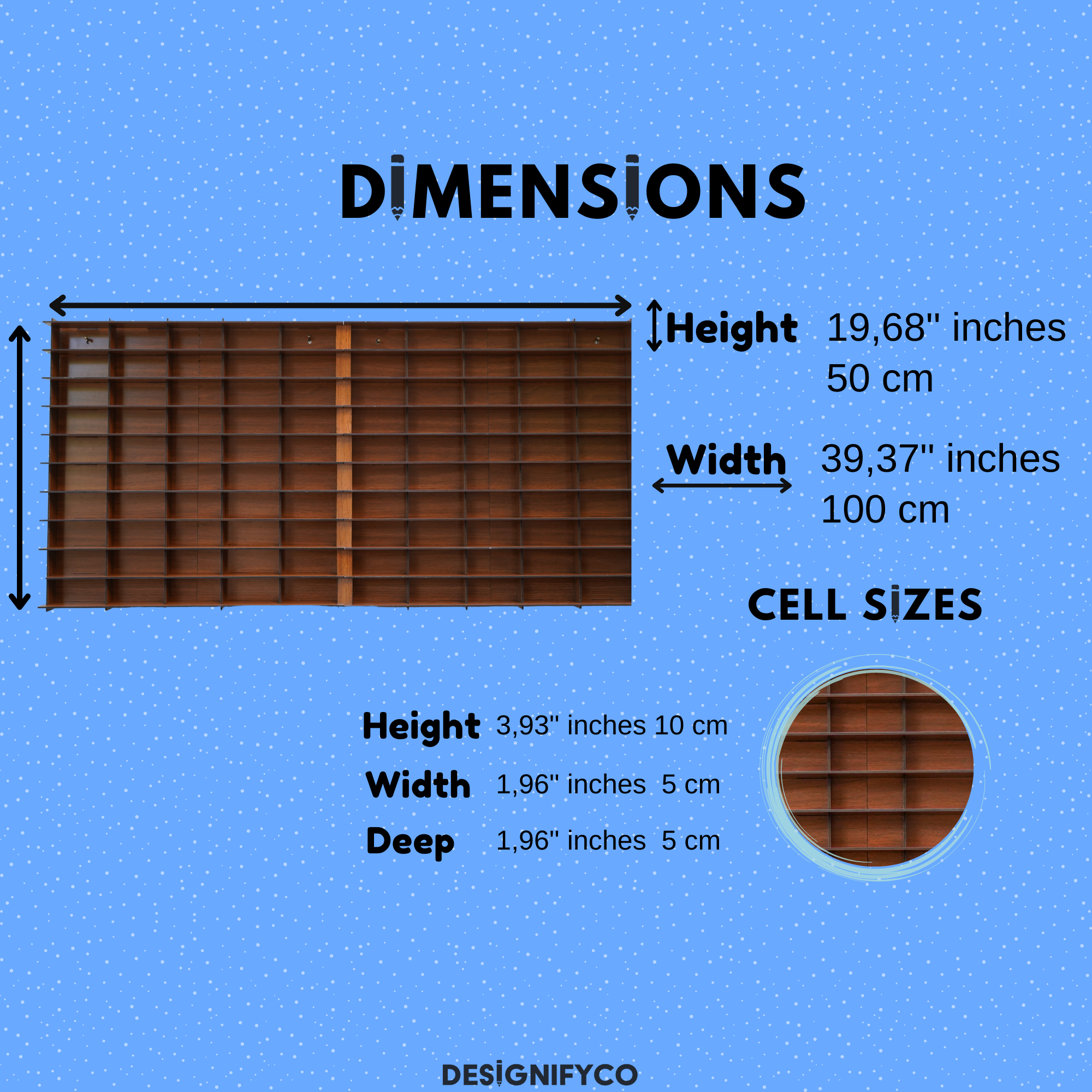 WALNUT Toy Car Display Case