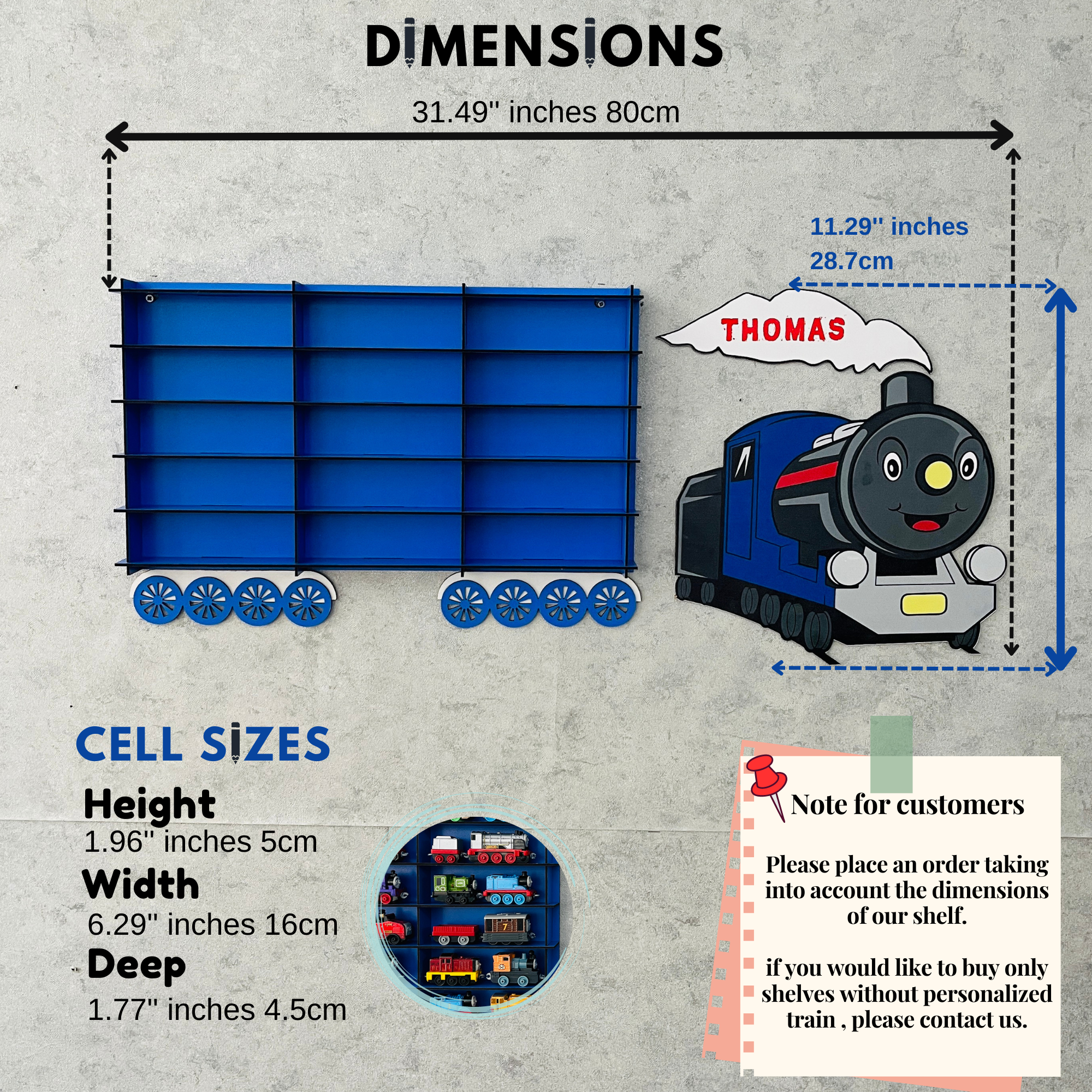 Blue Toy Train Displays