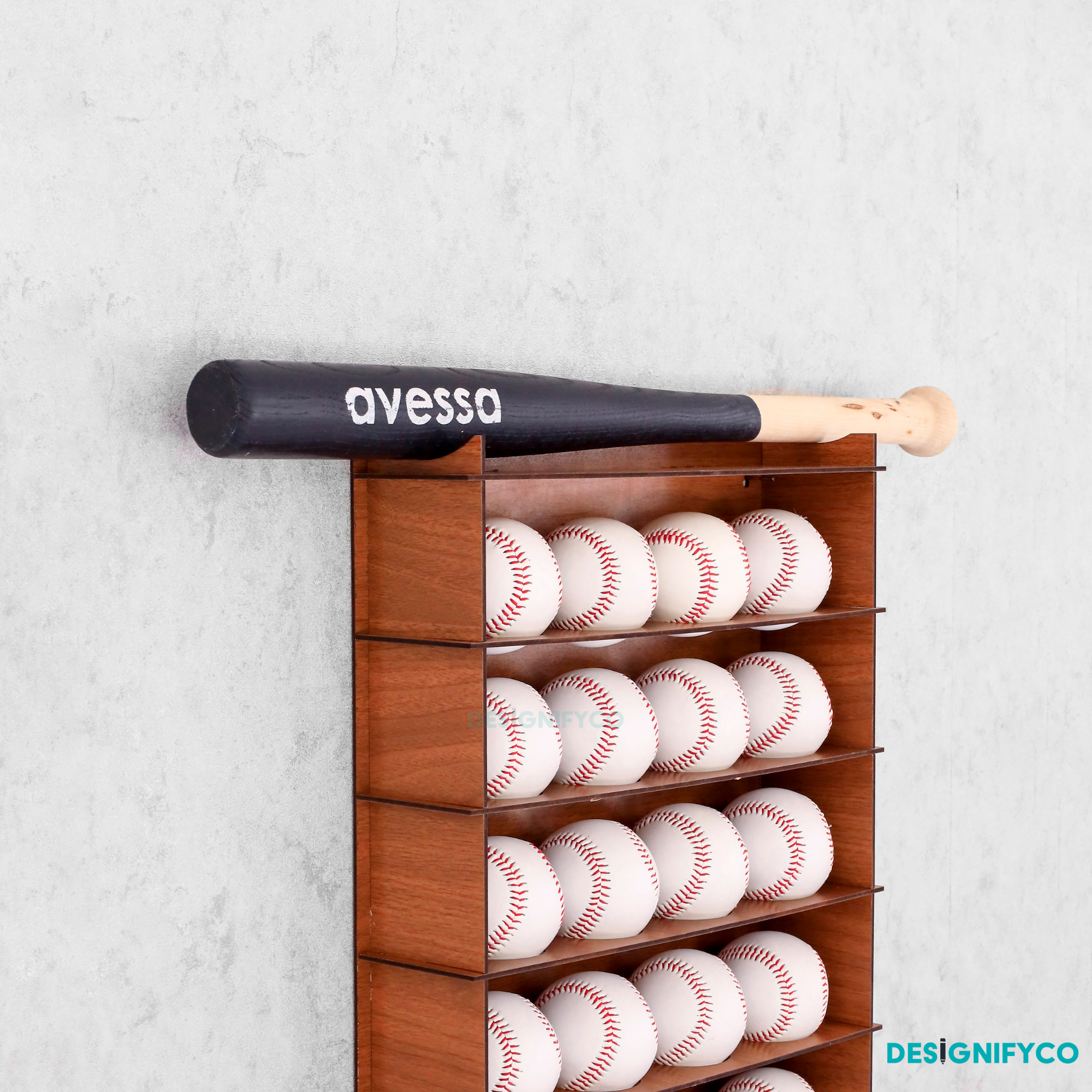 WALNUT Baseball Display Case