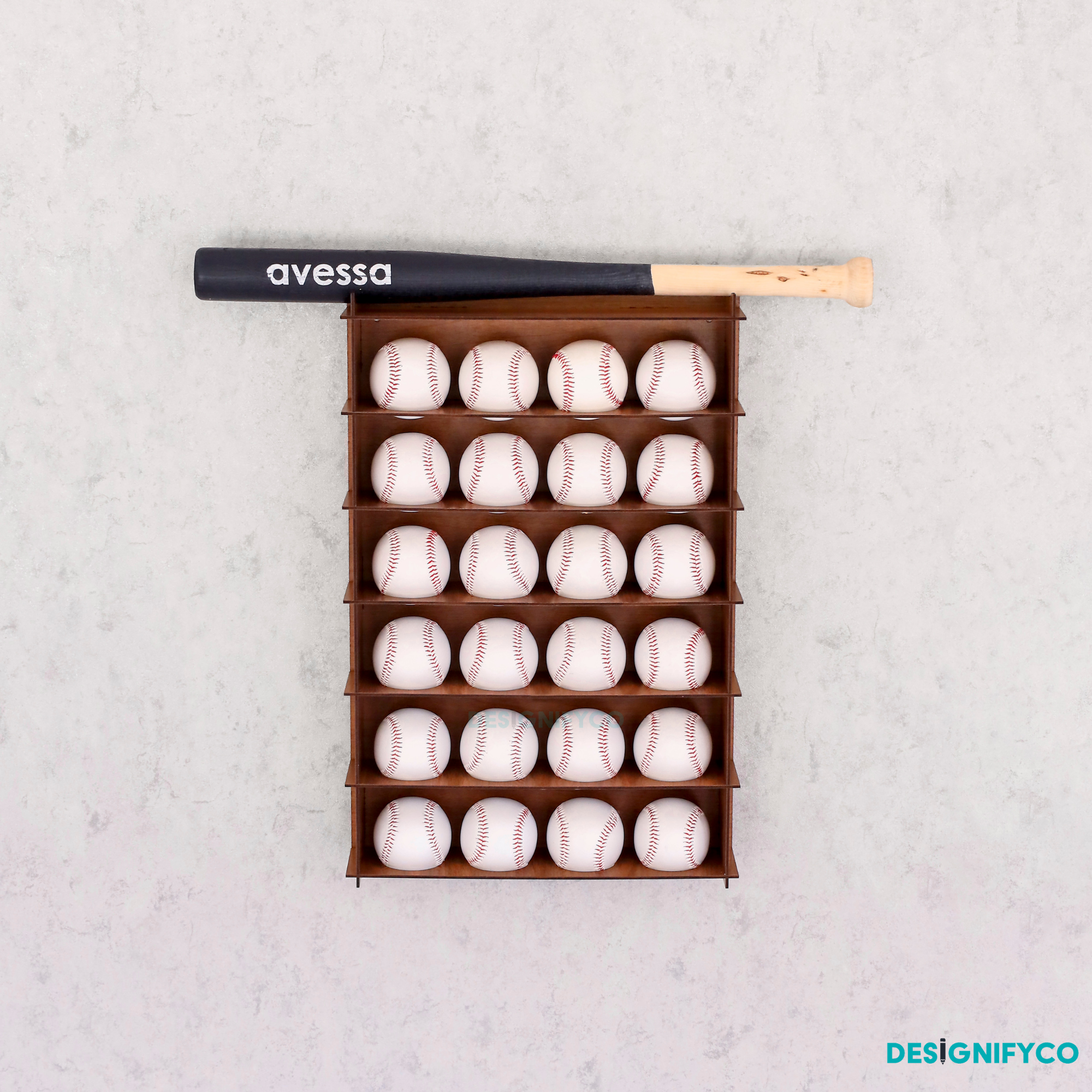 WALNUT Baseball Display Case