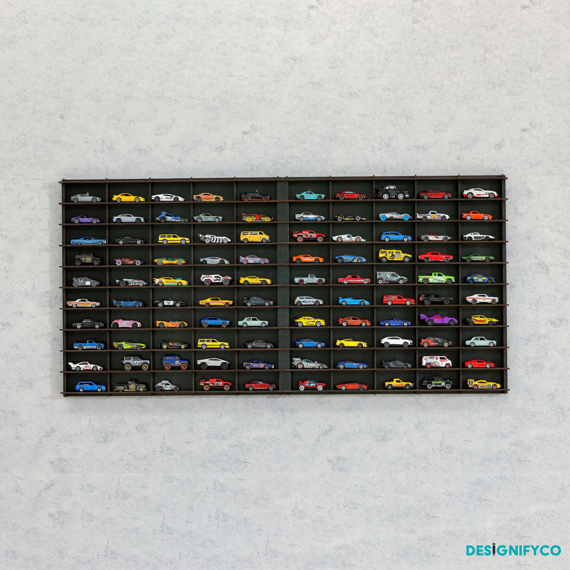 BLACK Toy Car Display Case