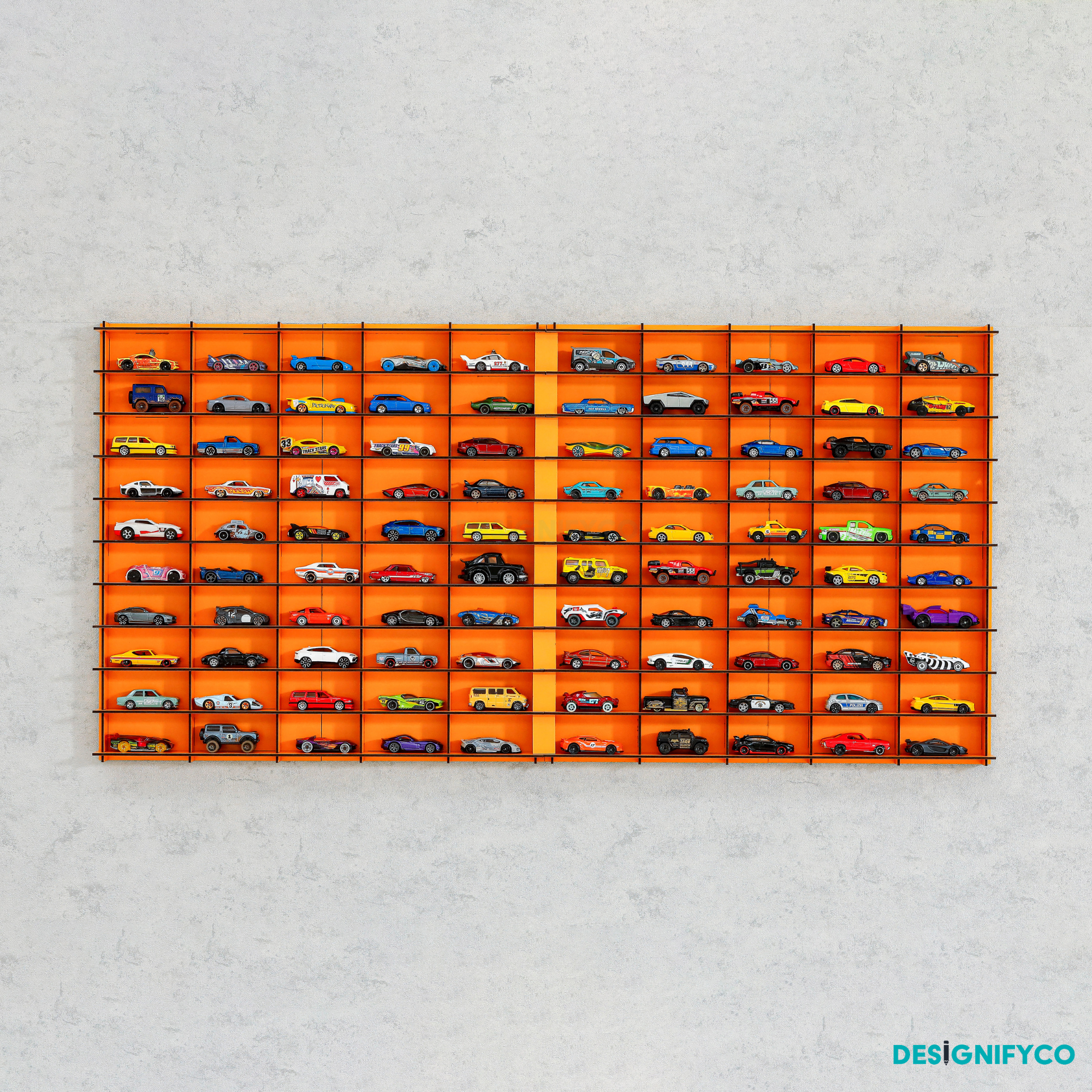 ORANGE Toy Car Display Case