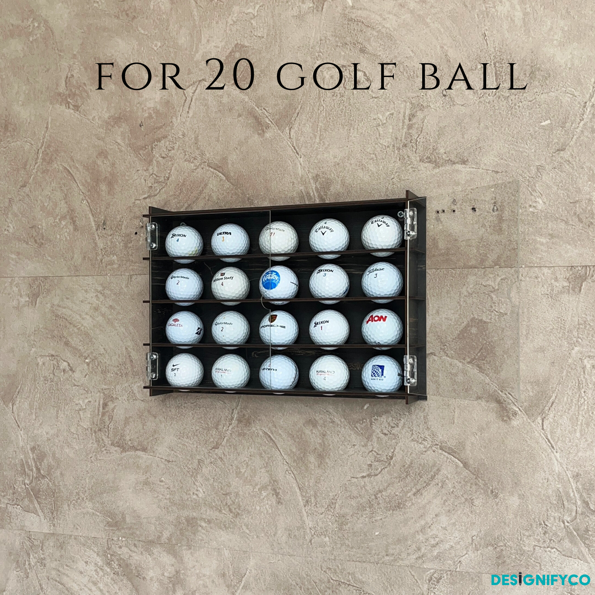 Golf Ball 20 Display Case