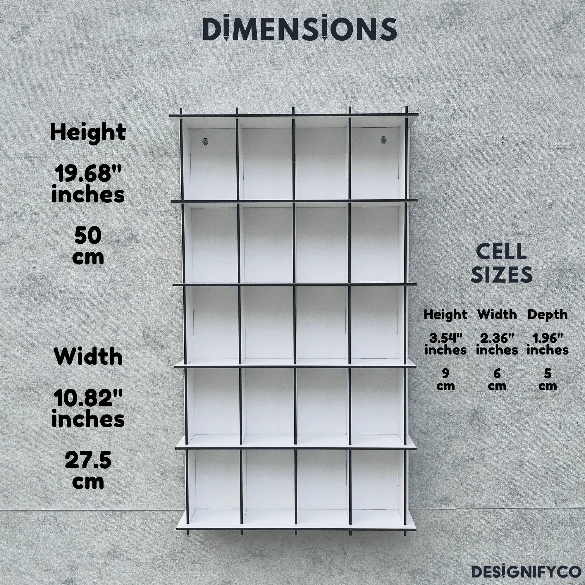 WHITE  Shot Glass Display Case