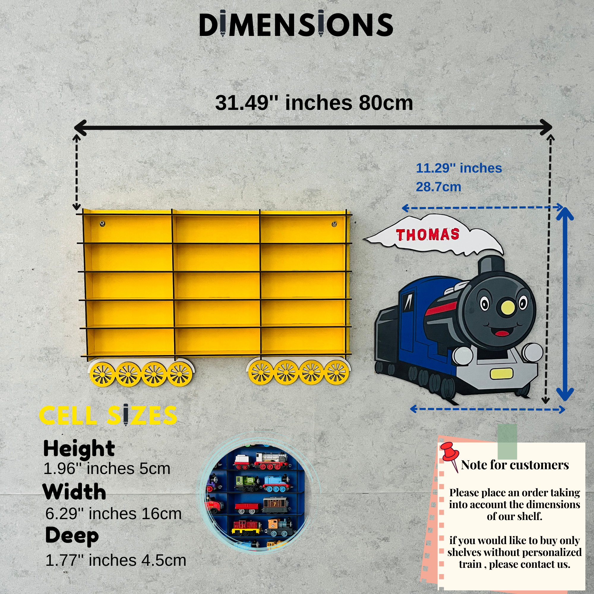 Yellow Toy Train Displays