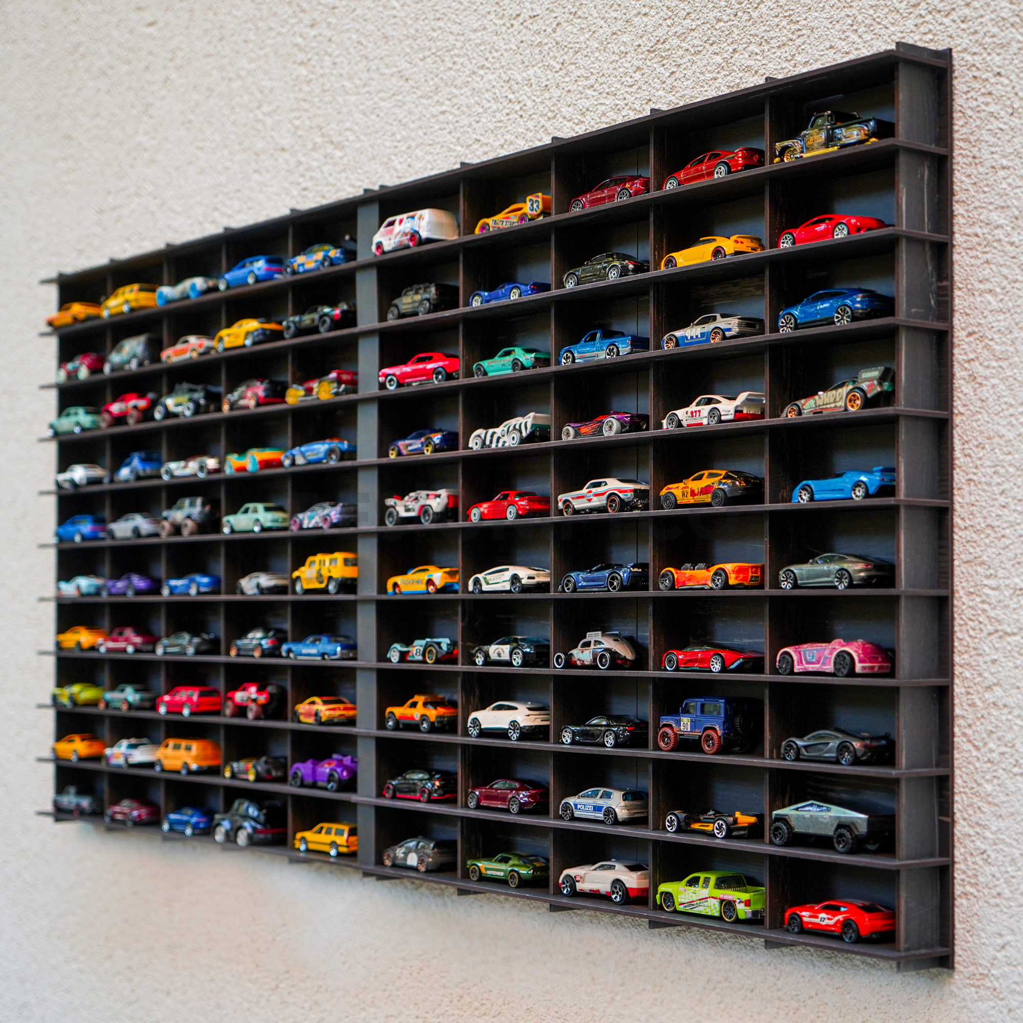 OLD BLACK Toy Car Display Case